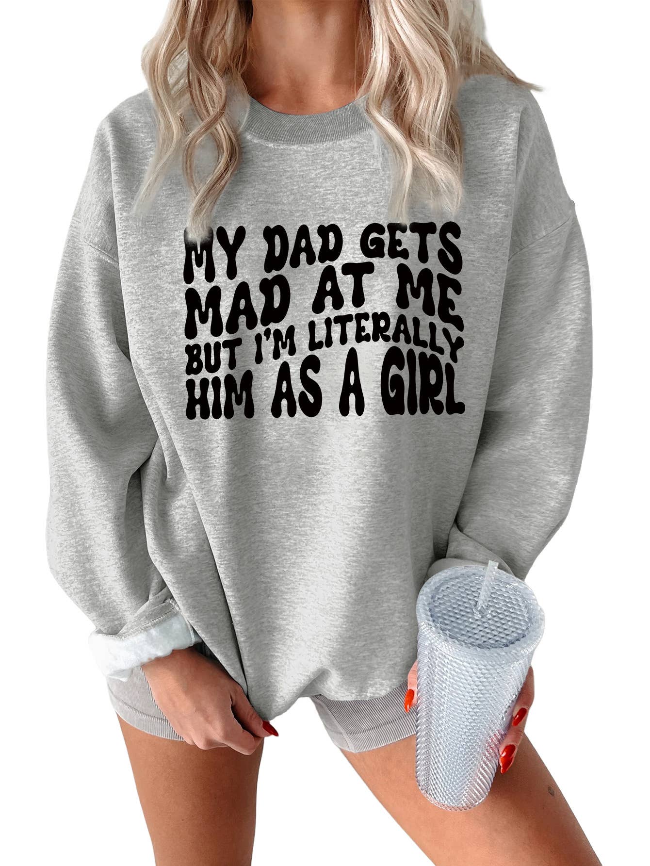 Fashionable letter printed thickened warm hoodie