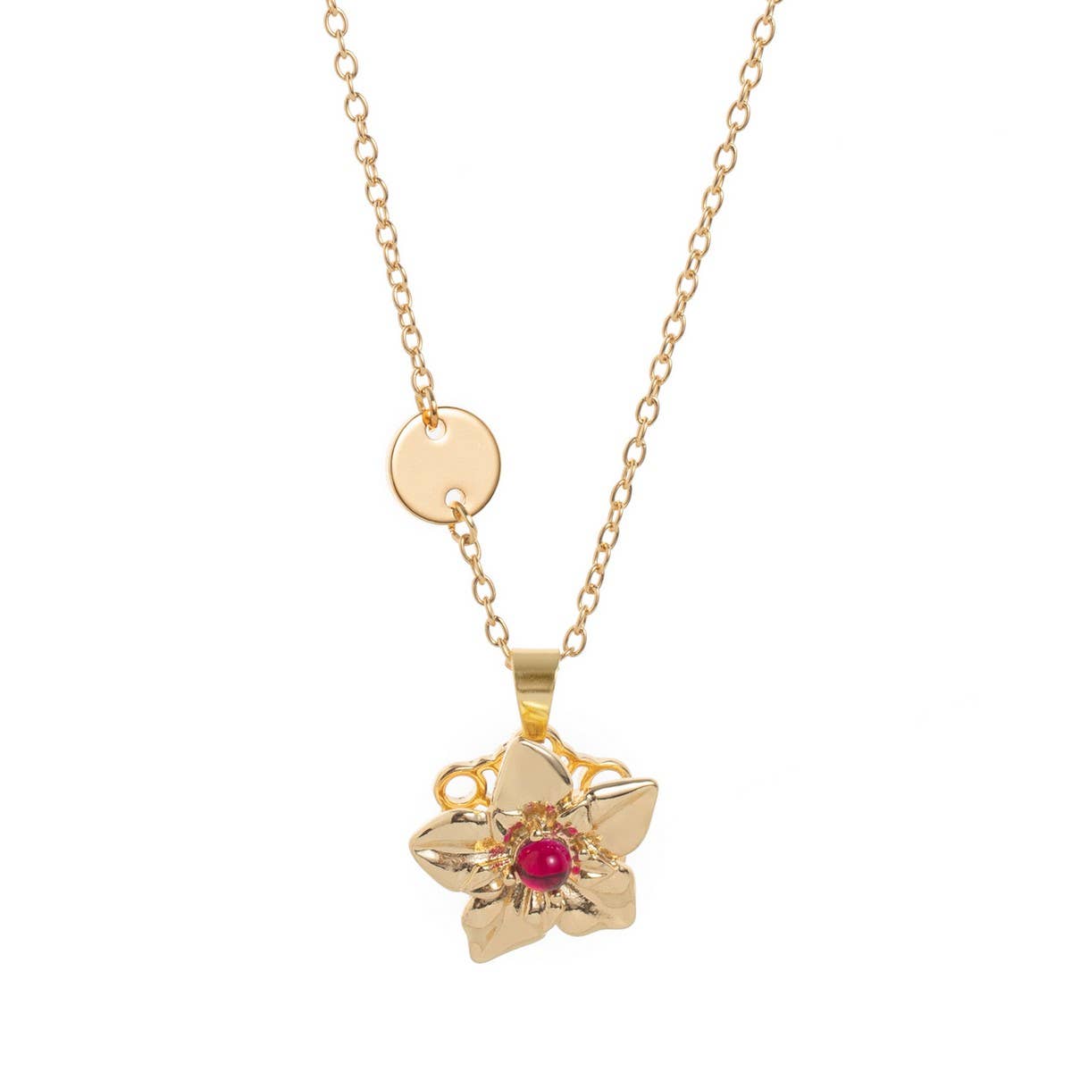 Spinning December Flower Necklace ??Lucky Bloom_CWMM6969