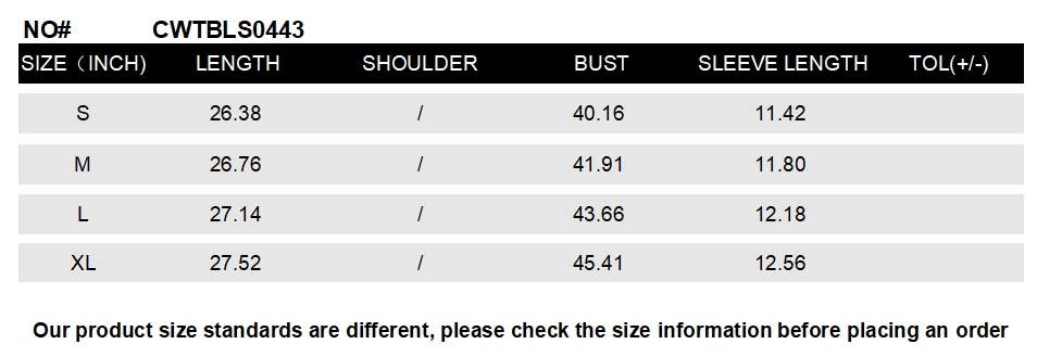 CWTBLS0443_V-Neck Short Sleeve Top