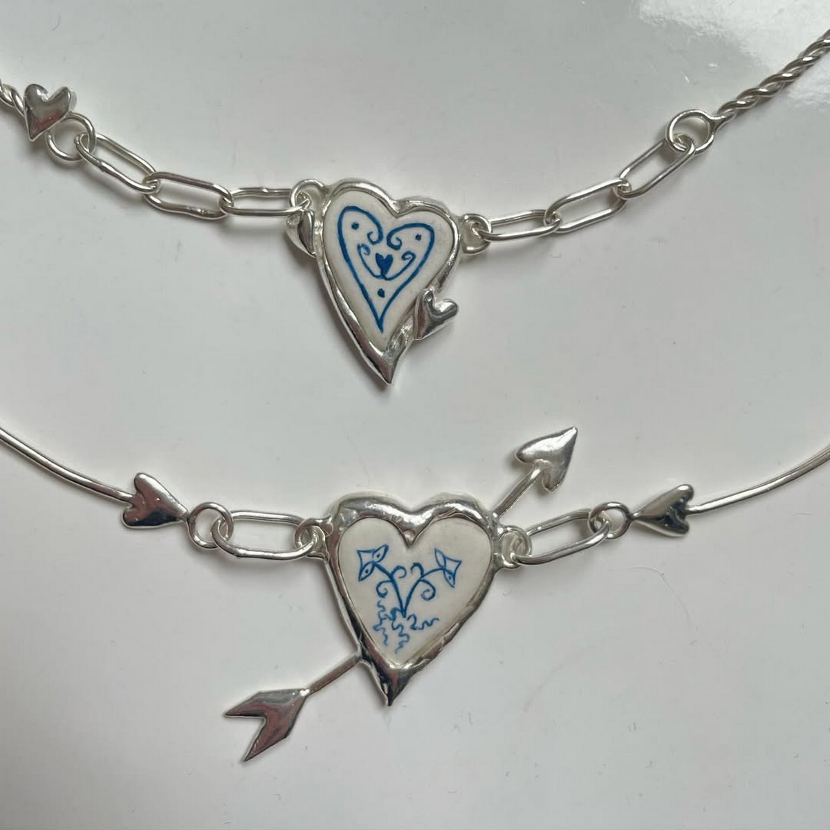 Arrow Heart Necklace ??18K Gold Paperclip Chain_CWAJE4971