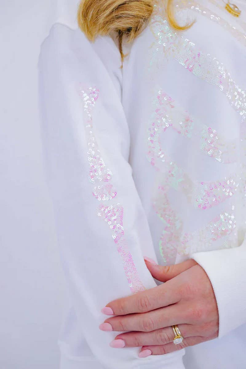 CWTBLL01245_HALLOWEEN SEQUIN SKELETON LONG SLEEVE SWEATSHIRT