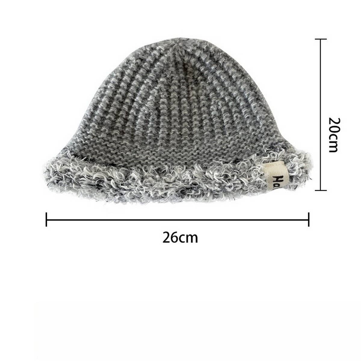 2-6 YEARS OLD PLUSH BRIM BUCKET HAT KNITTED HAT_CWAH2044
