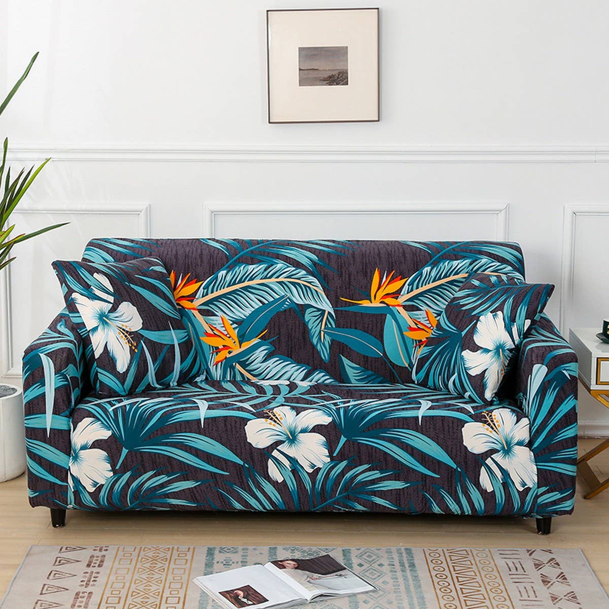 Stretch Sofa Cover, Full Wrap Chinese Style_CWMM8312