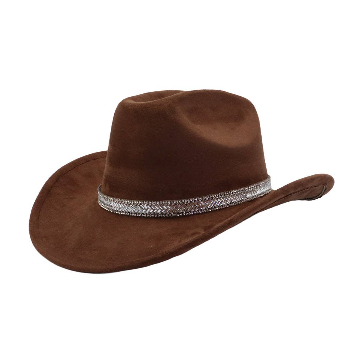 Soft Suede Fedora Hat Western Cowboy Style_CWAH04419