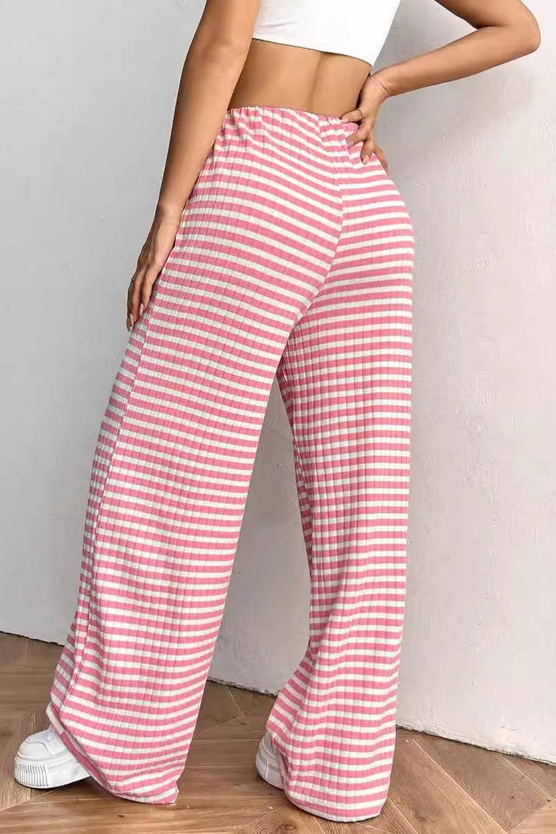 CWBLP01066_2025 FALL WINTER STRIPED DRAWSTRING COTTON PANTS