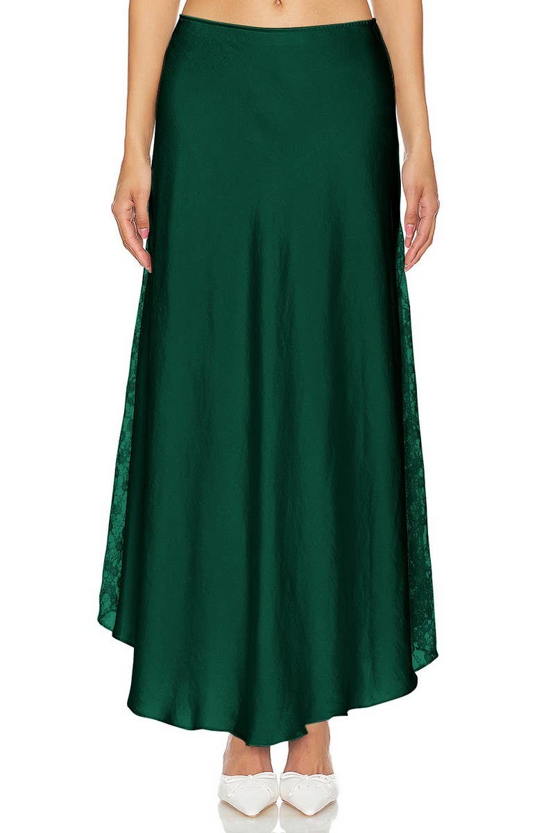 CWBLS0651_ELEGANT LACE PANEL A-LINE LONG SKIRT