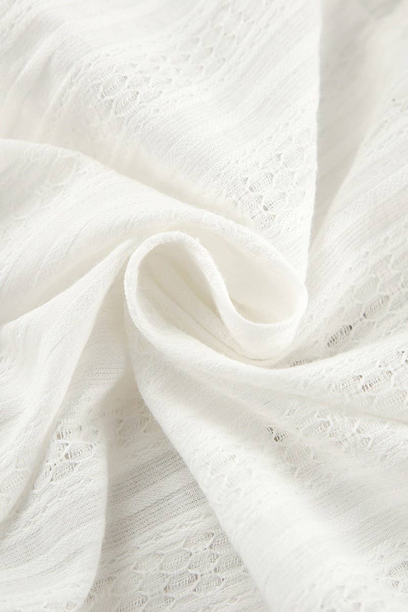 CWSPJ0280_COTTON HOLLOW LONG-SLEEVED TROUSERS PAJAMAS SET