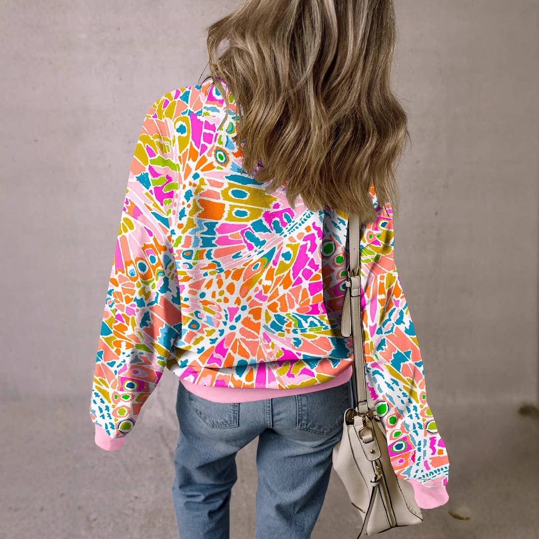 ABSTRACT PRINT INDIVIDUAL DESIGN SENSE HOODIE