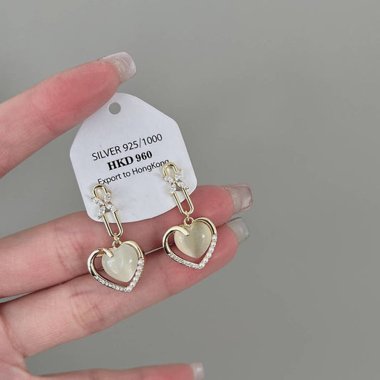 STEREOSCOPIC CAT'S EYE STONE EARRINGS_CWAJE2021