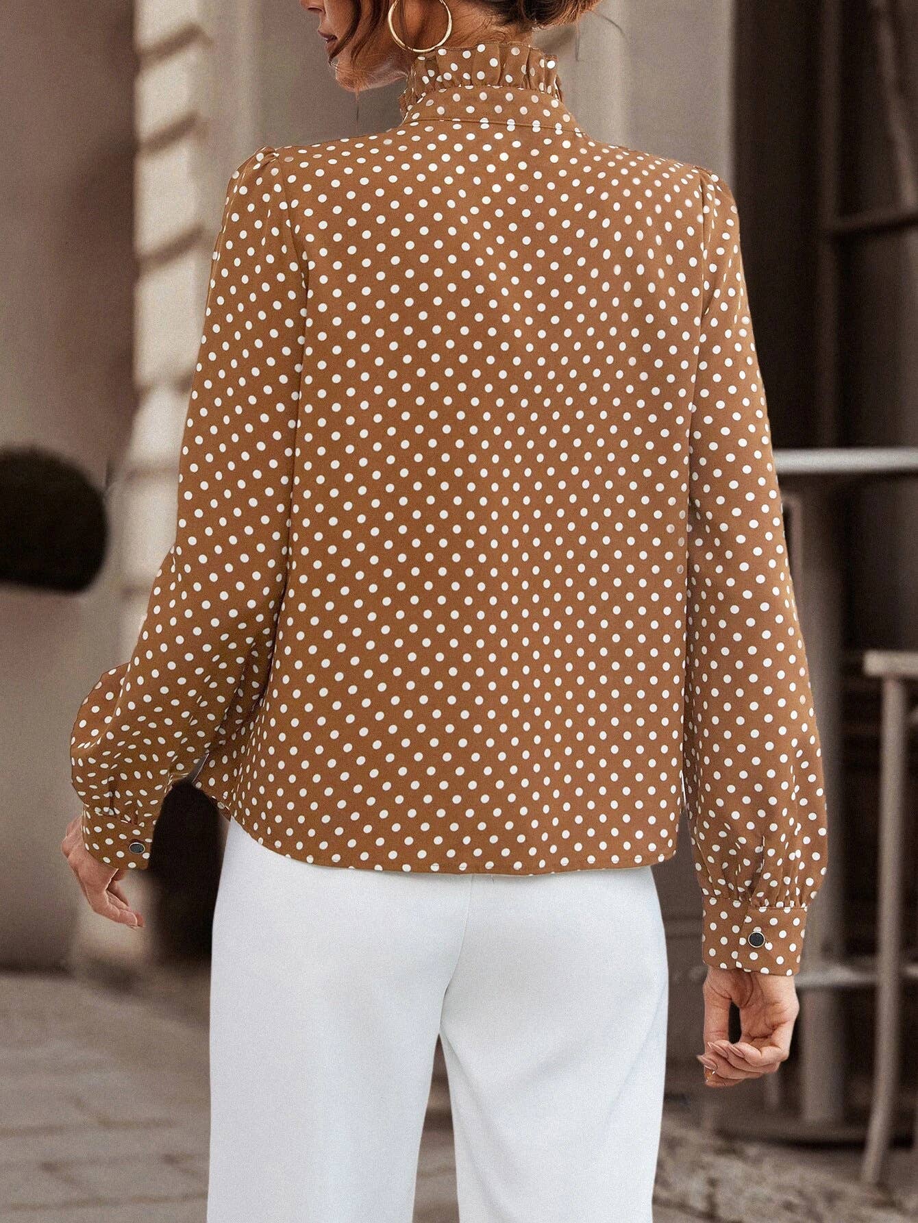 CWTBLL3899_FRENCH LACE COLLAR NICHE LONG SLEEVE SHIRT