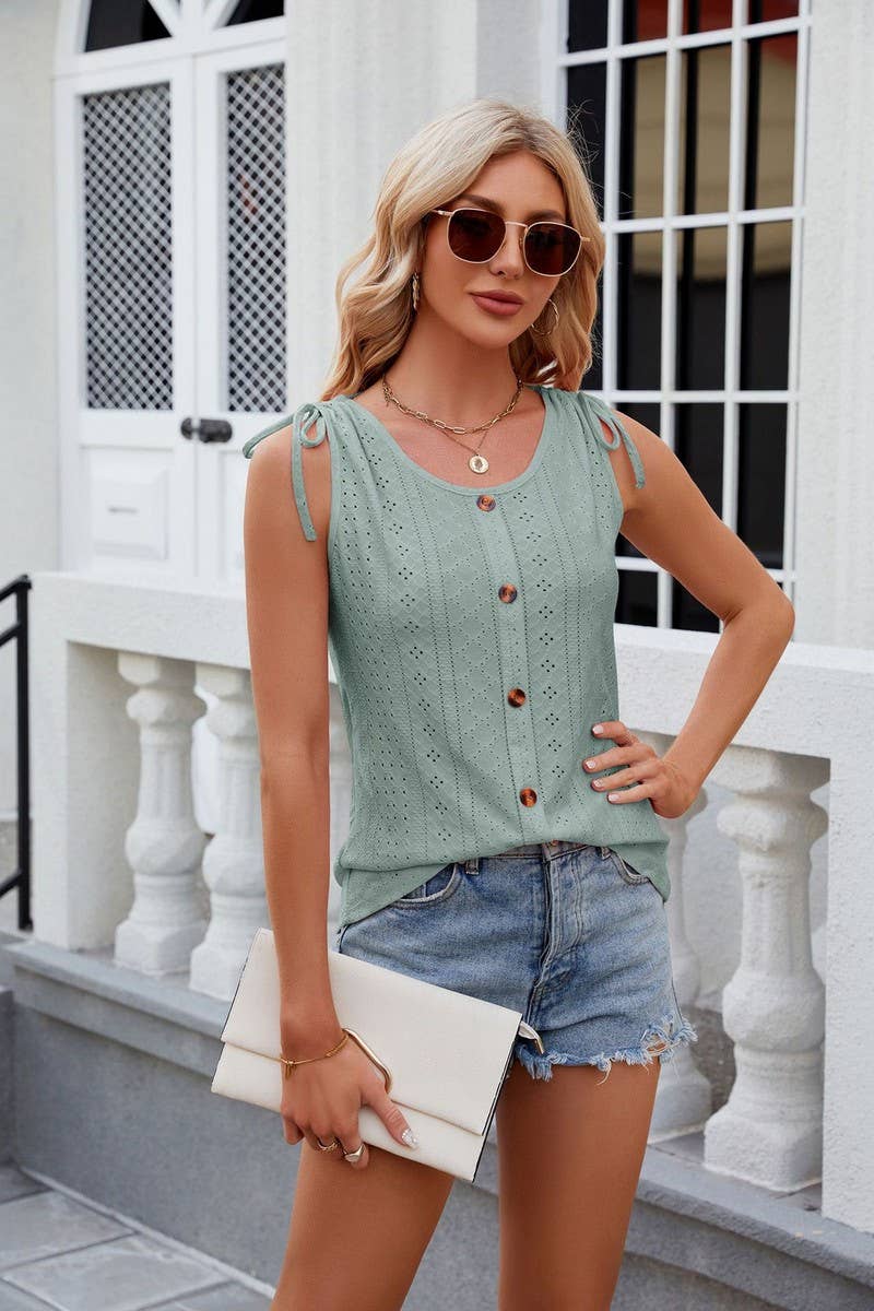 CWTTSL0234_Round Neck Sleeveless Knit Top