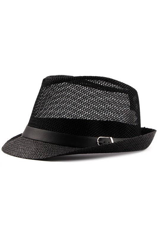 FASHION JAZZ MESH BEACH FEDORA_CWAH050