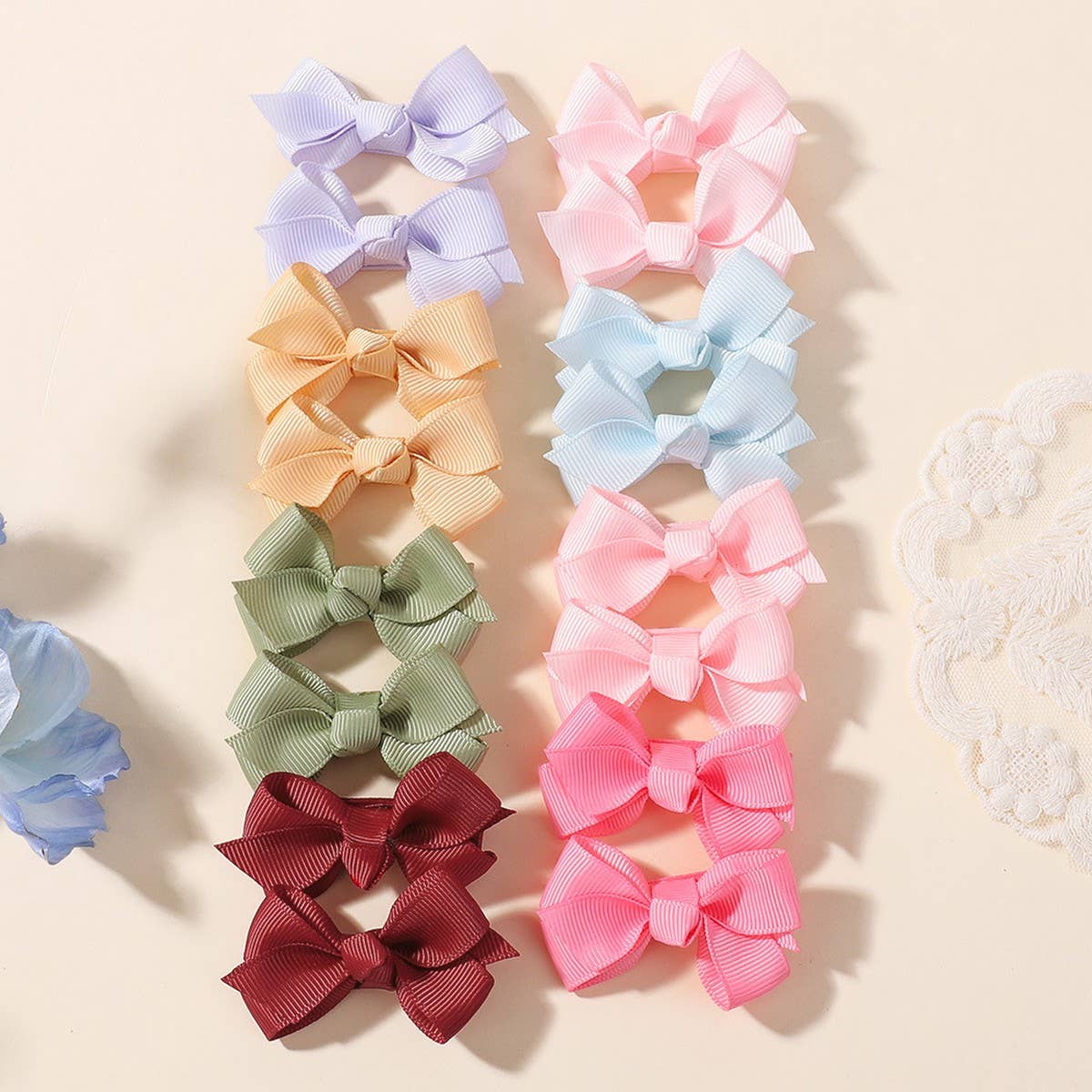 Glitter Bow Hair Clip Set for Girls Party Daily