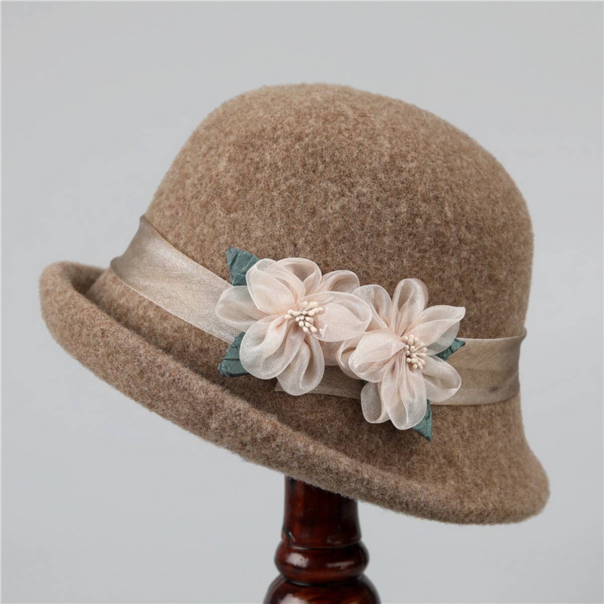 FRENCH RETRO CURLED BRIM FASHIONABLE BUCKET HAT_CWAH1787