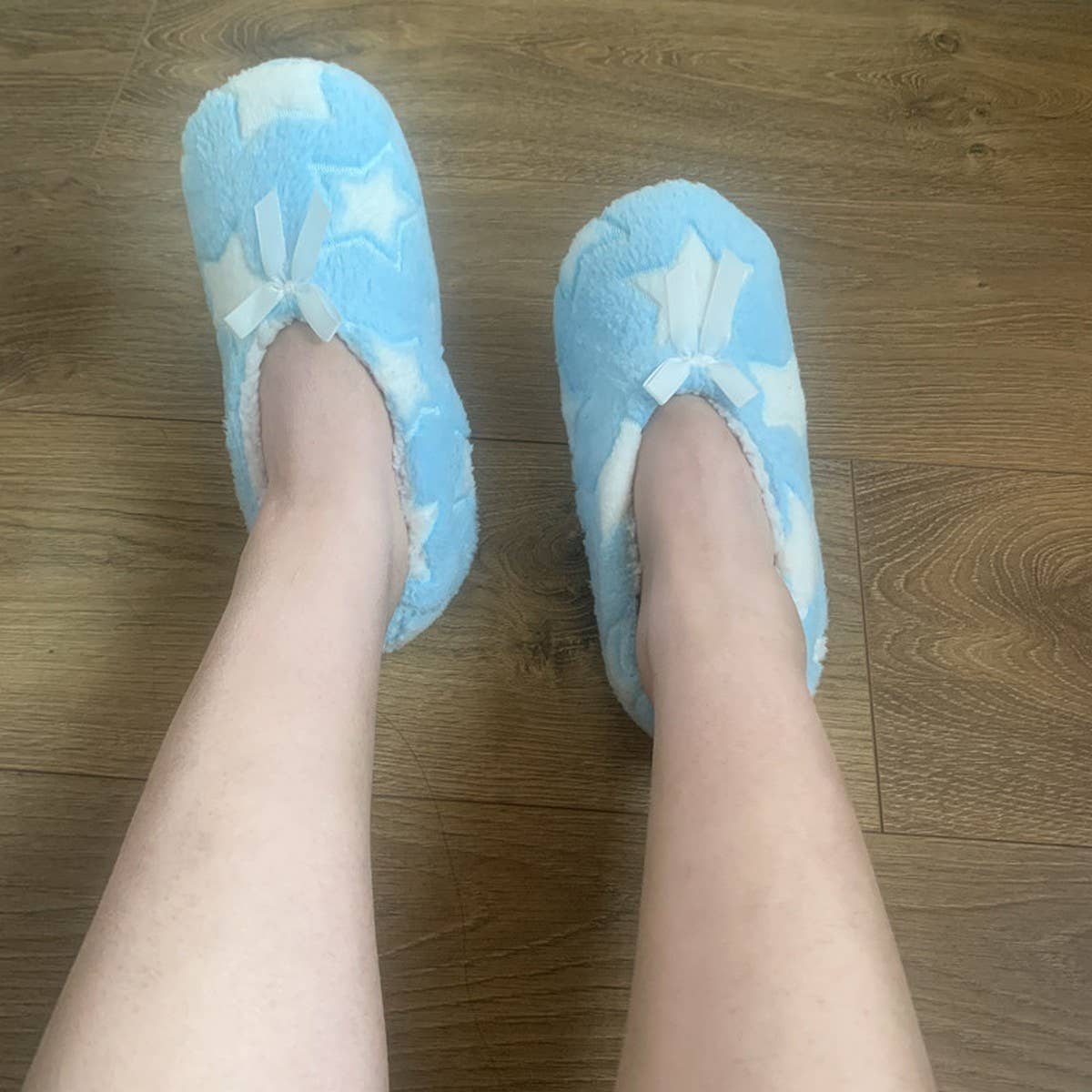 CORAL FLEECE PRINTED SOFT-SOLED SOCKS SLIPPERS