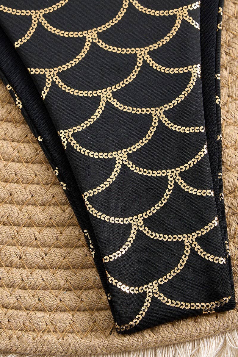 CWMW0875_SEXY SHINY LACE-UP TWO-PIECE BIKINI SWIMSUIT