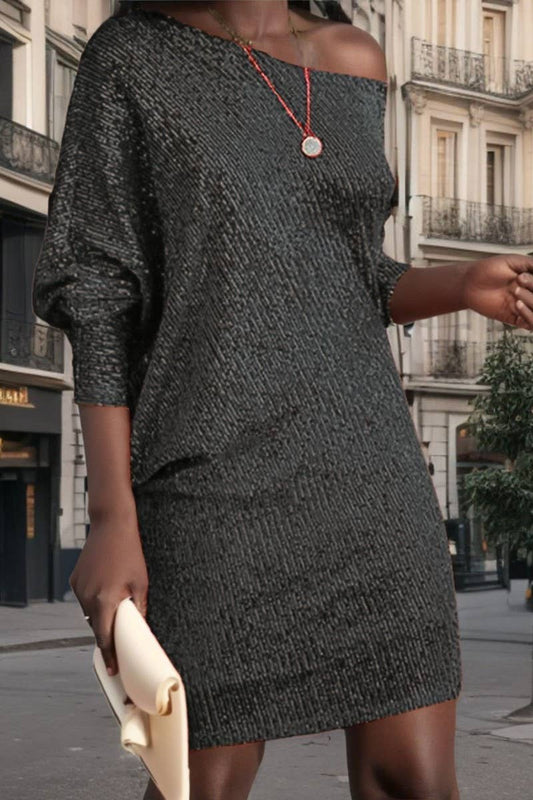 CWDSD7905_ONE-SHOULDER SEQUIN MINI DRESS FOR EVENING