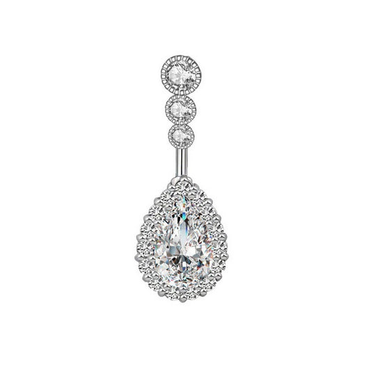 Hot-Selling Teardrop CZ Belly Button Piercing