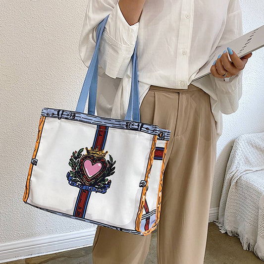 SIMPLE CANVAS ONE-SHOULDER HANDBAG_CWAB0999
