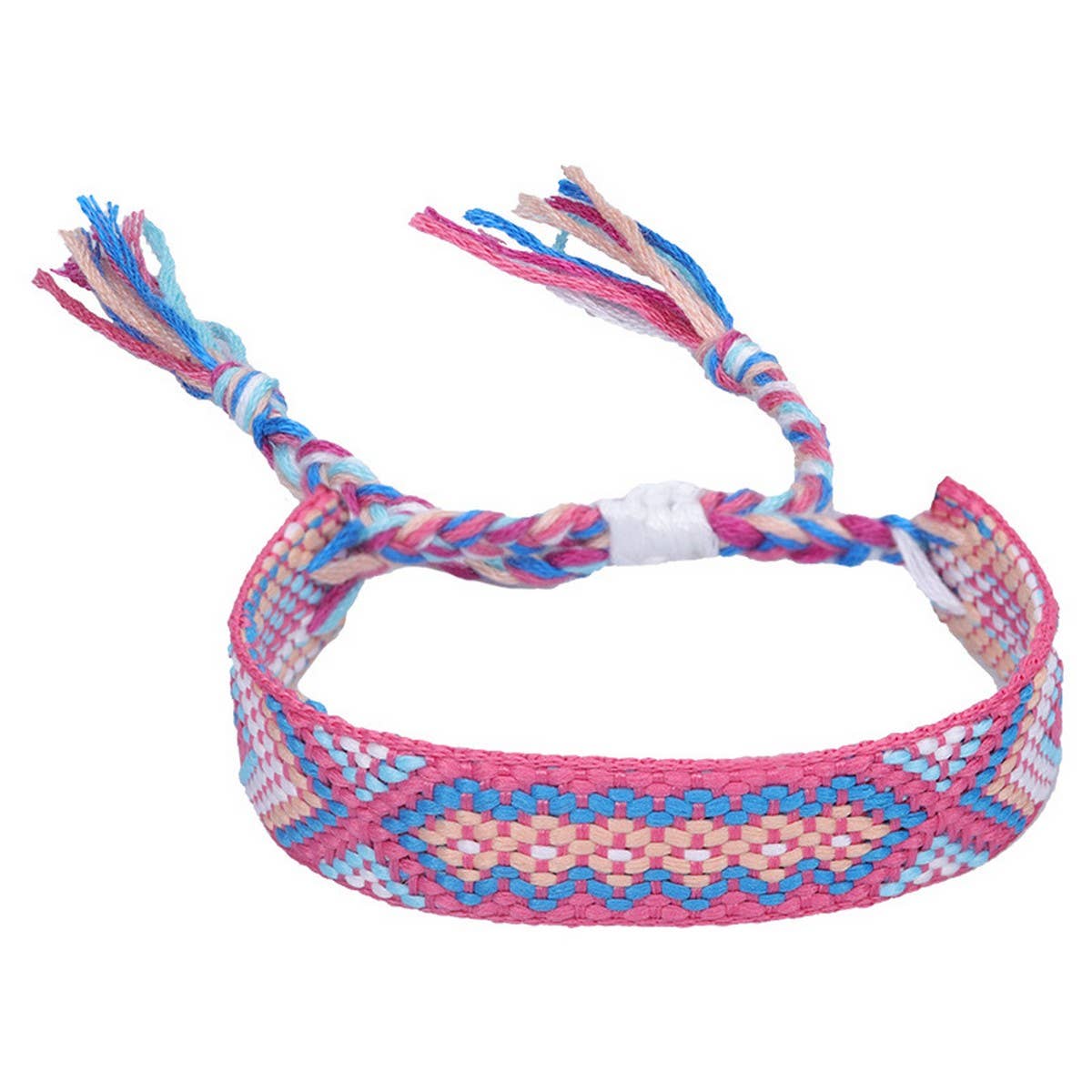 ETHNIC STYLE COLORFUL TASSEL WOVEN BRACELET