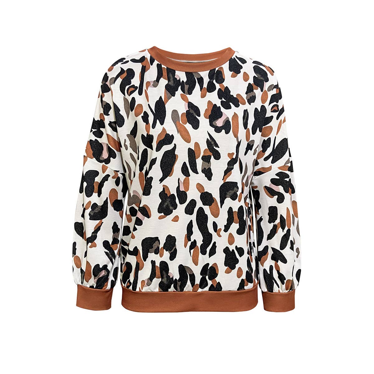 CREWNECK LANTERN SLEEVE PRINTED HOODIE