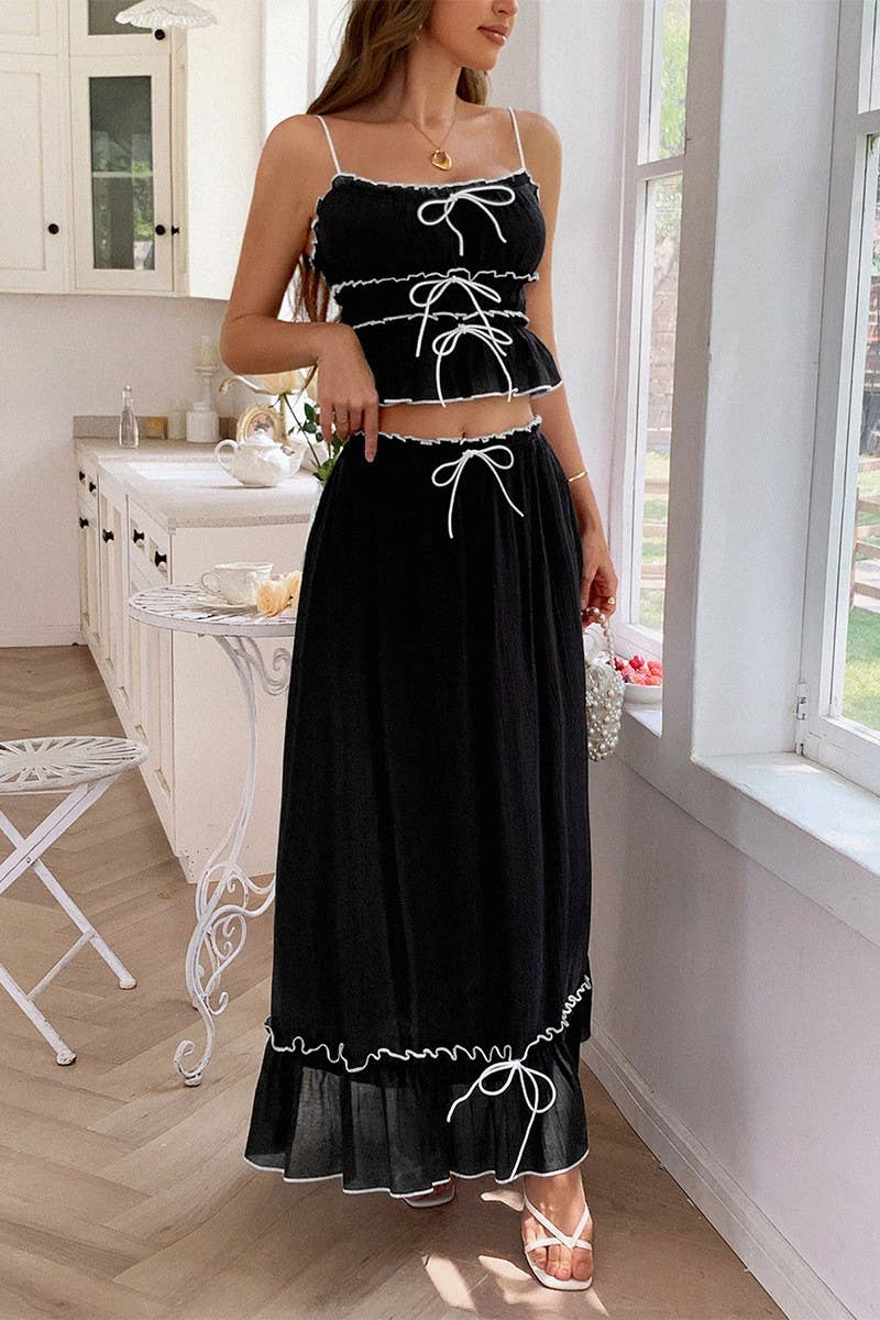 CWSS1181_CASUAL SEASIDE ATMOSPHERE STYLISH TWO-PIECE