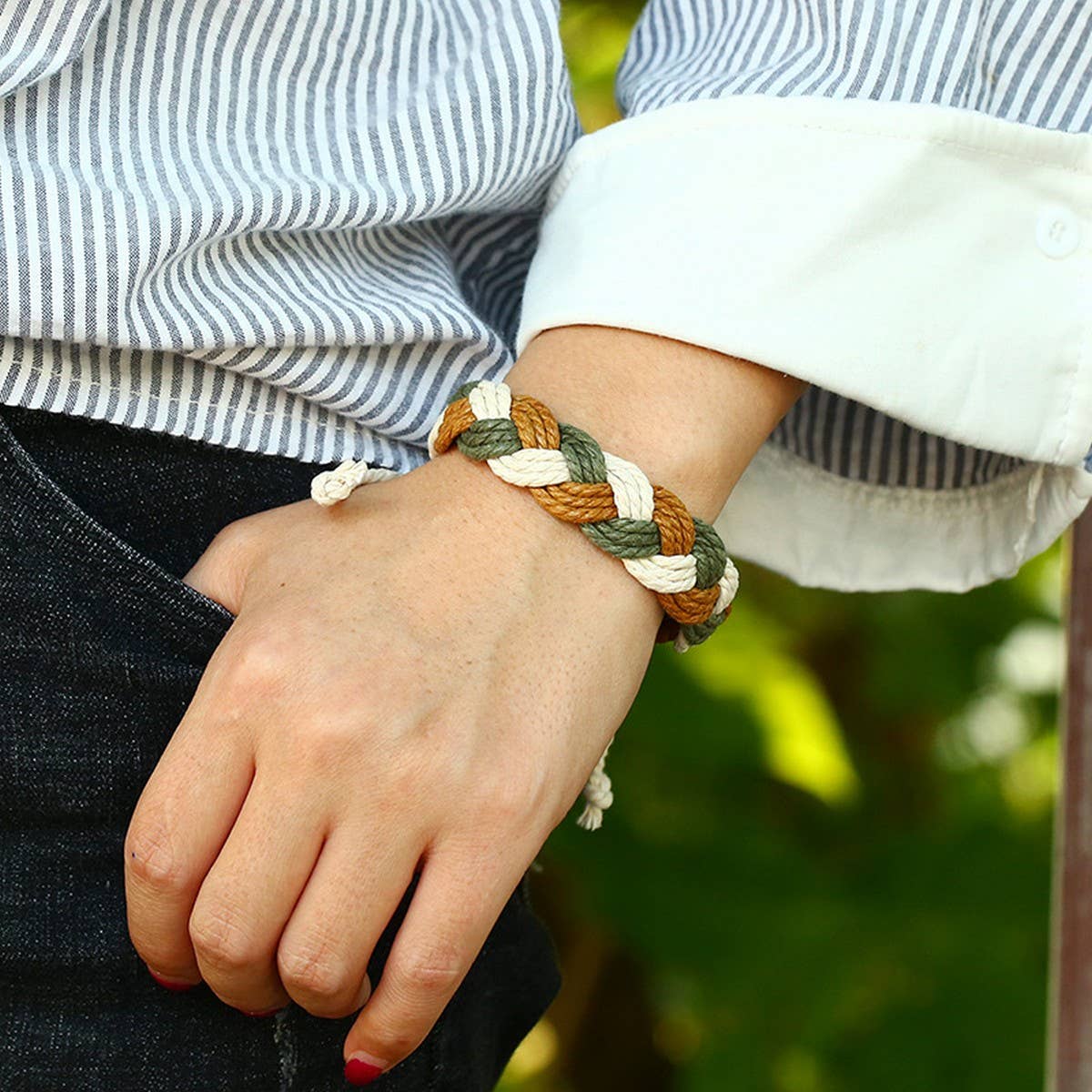 NEW SIMPLE COLORFUL HEMP ROPE COUPLE BRACELET