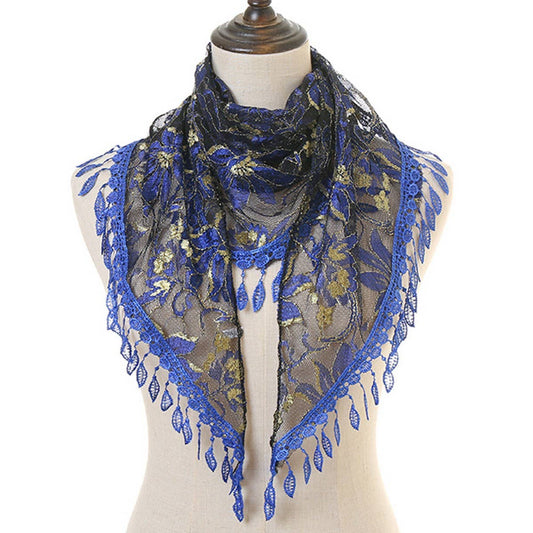FASHIONABLE THIN LACE COLORED SCARF VEIL