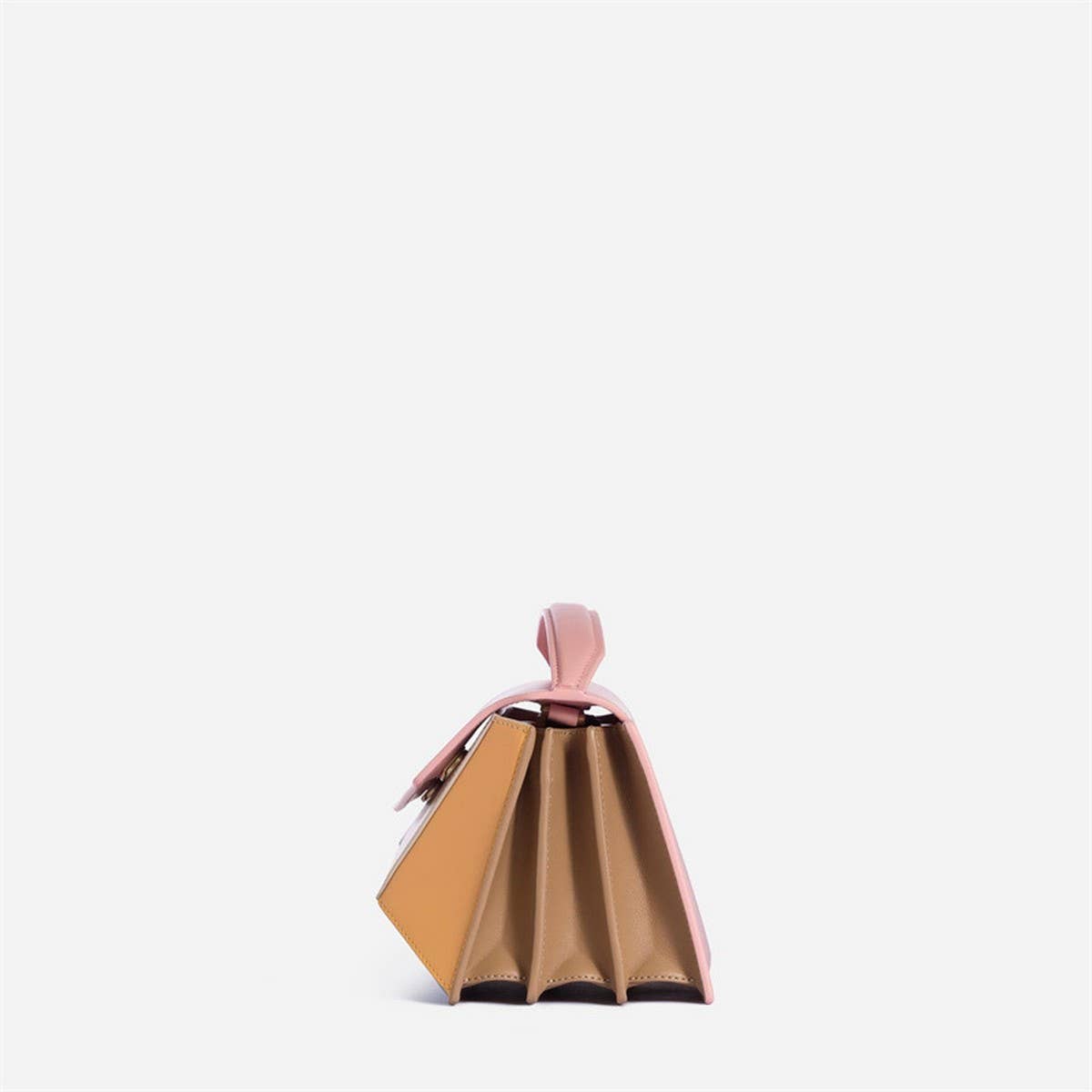 GEOMETRIC CONTRASTING COLOR PATCHWORK HANDL BAG_CWAB1932