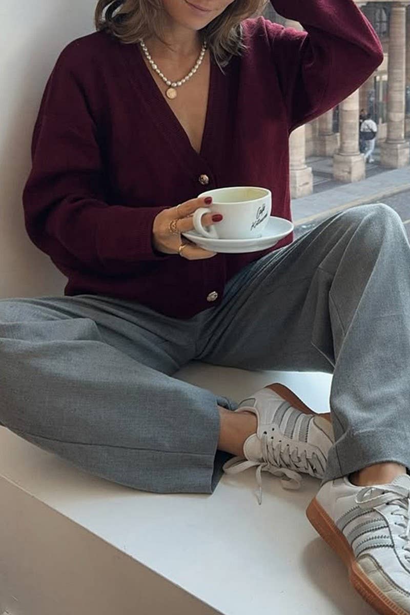 CWOCAL00750_CASUAL SIMPLE LONG SLEEVE PREMIUM KNIT JACKE