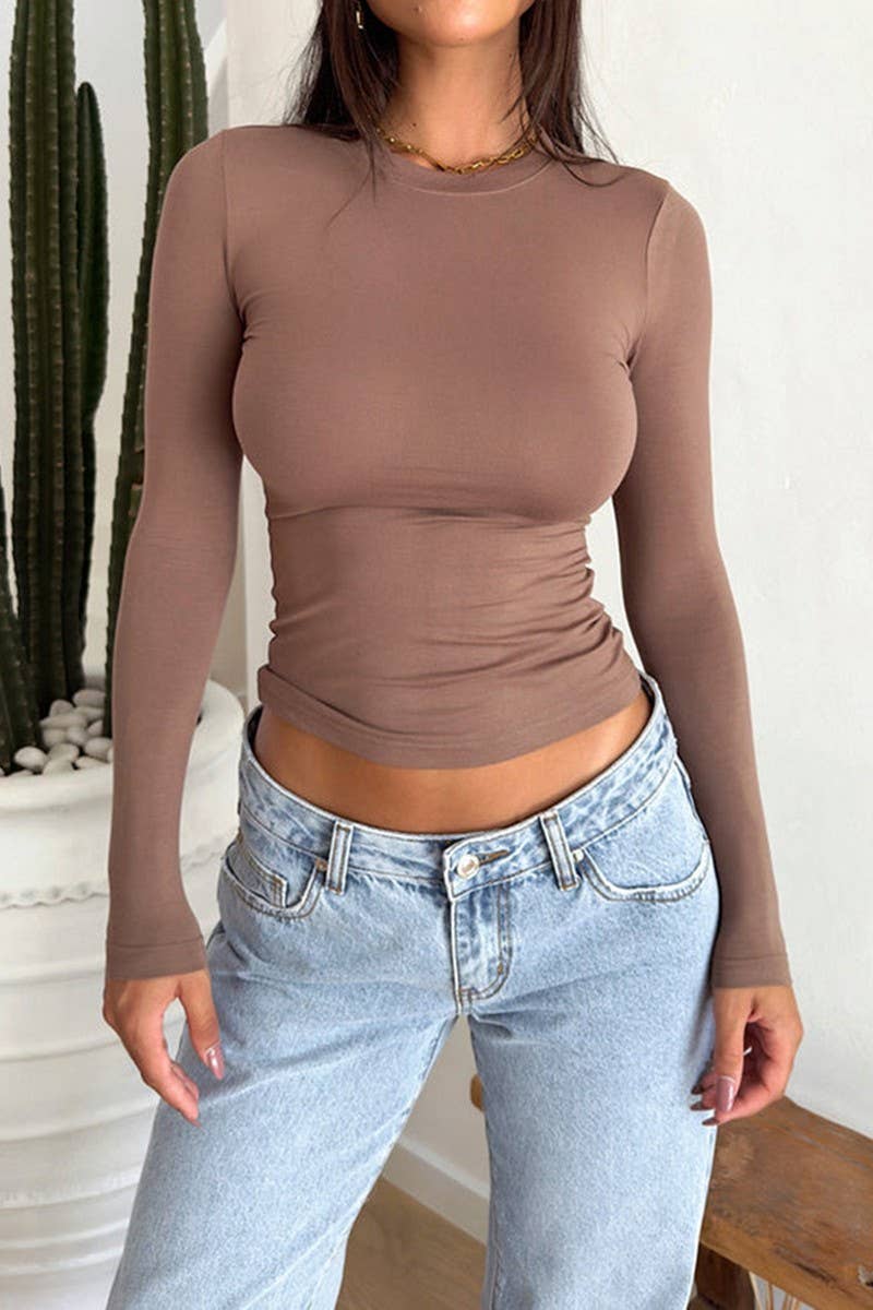 CWTSTL1113_Round Neck Long Sleeve Top