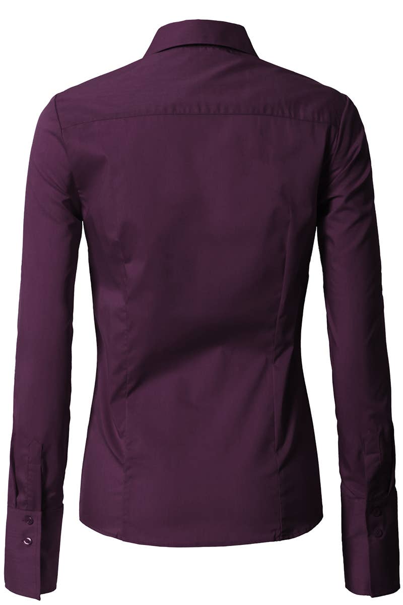 CWTDSL028_Button Down Long Sleeve Collared Shirts