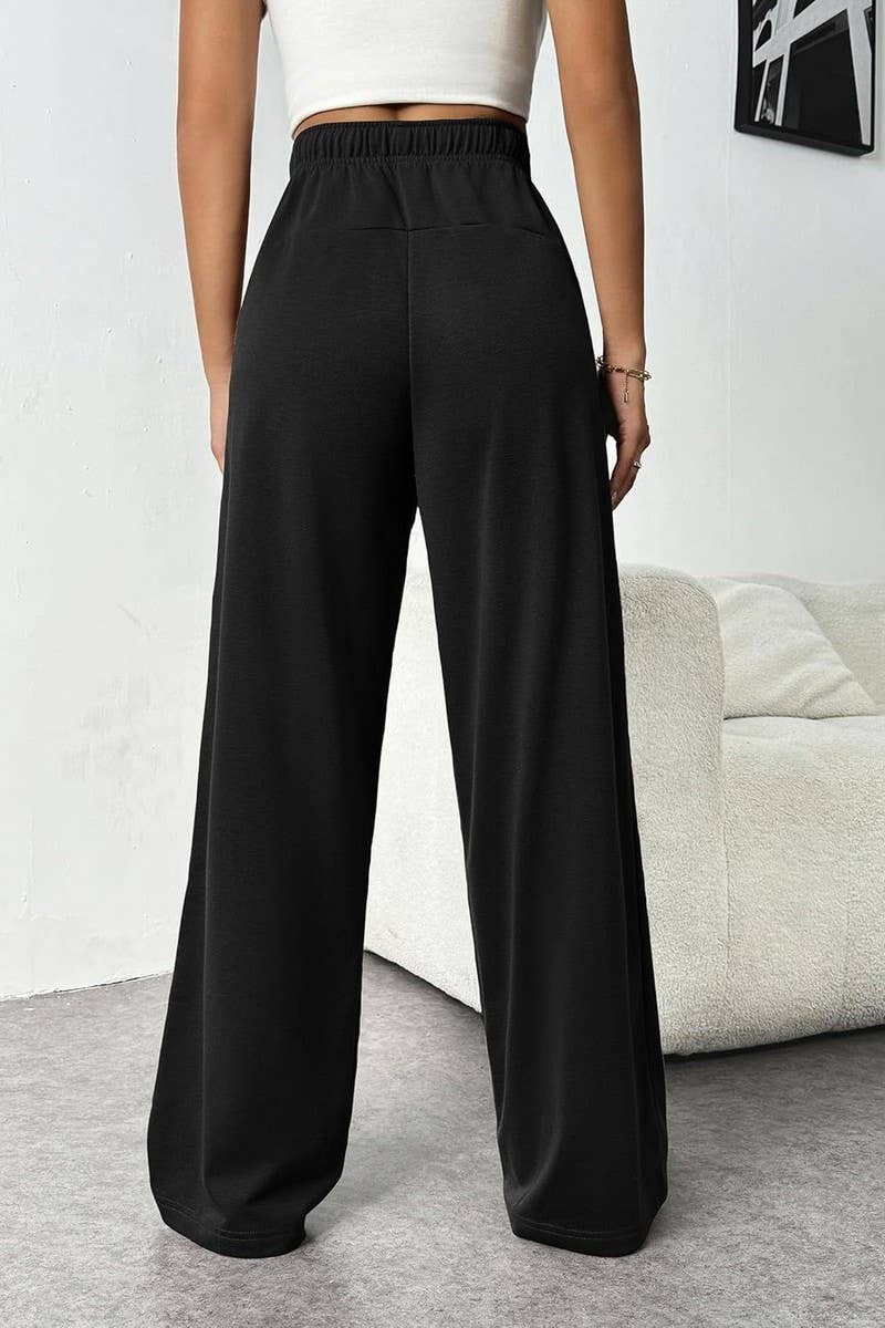 CWBLP1859_HIGH-RISE DRAWSTRING LOOSE WIDE-LEG SWEATPANTS
