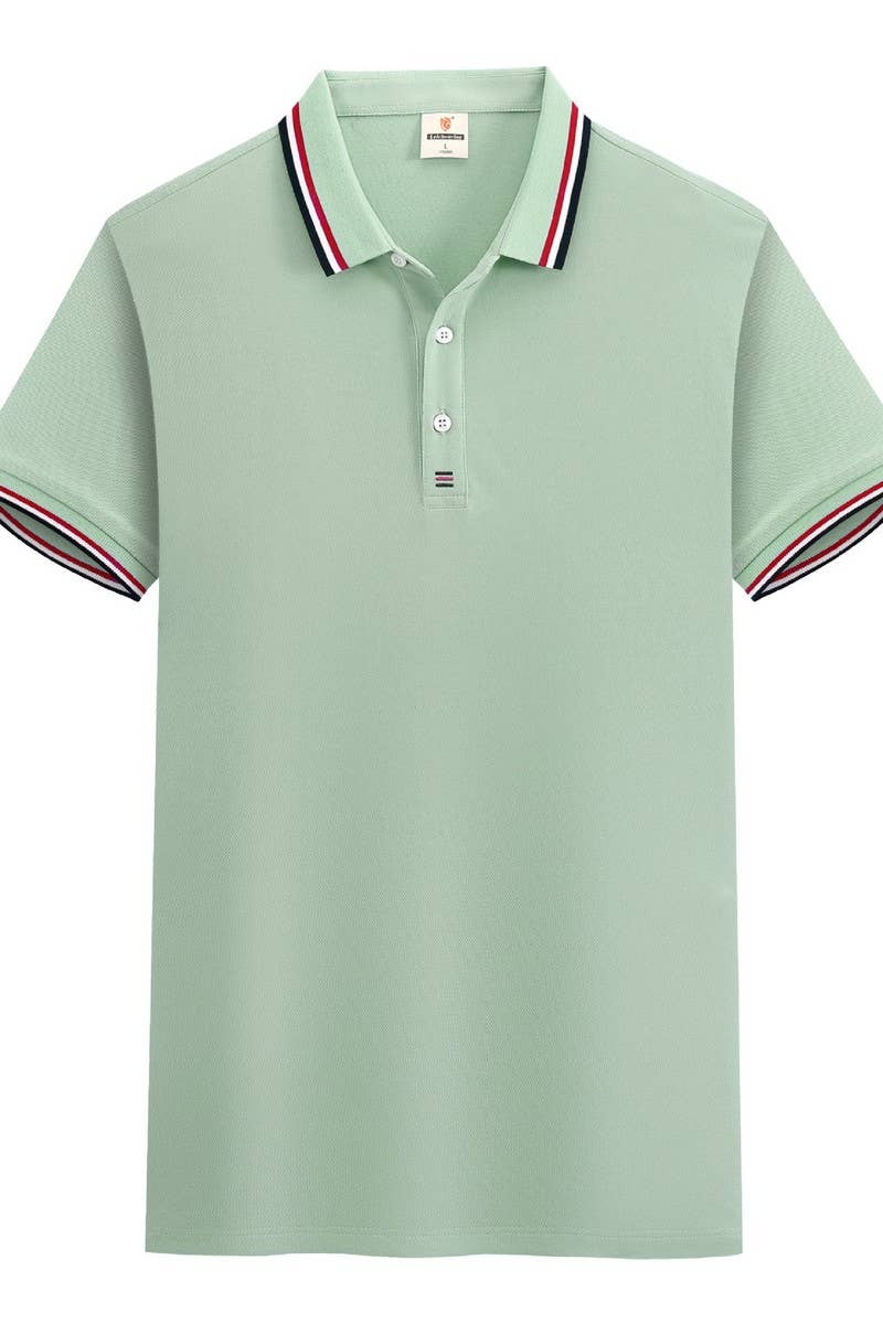 CWTBLS02445_LAPEL POLO SHIRT SHORT SLEEVE CASUAL TOP