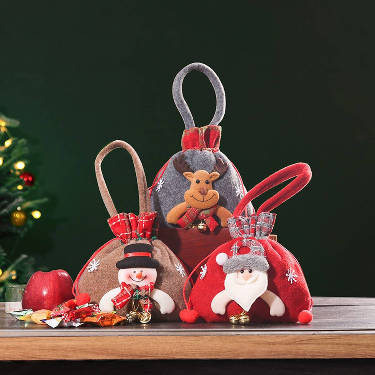 CWMM9343_CHRISTMAS CANDY CHRISTMAS EVE APPLE PACKAGING BAG