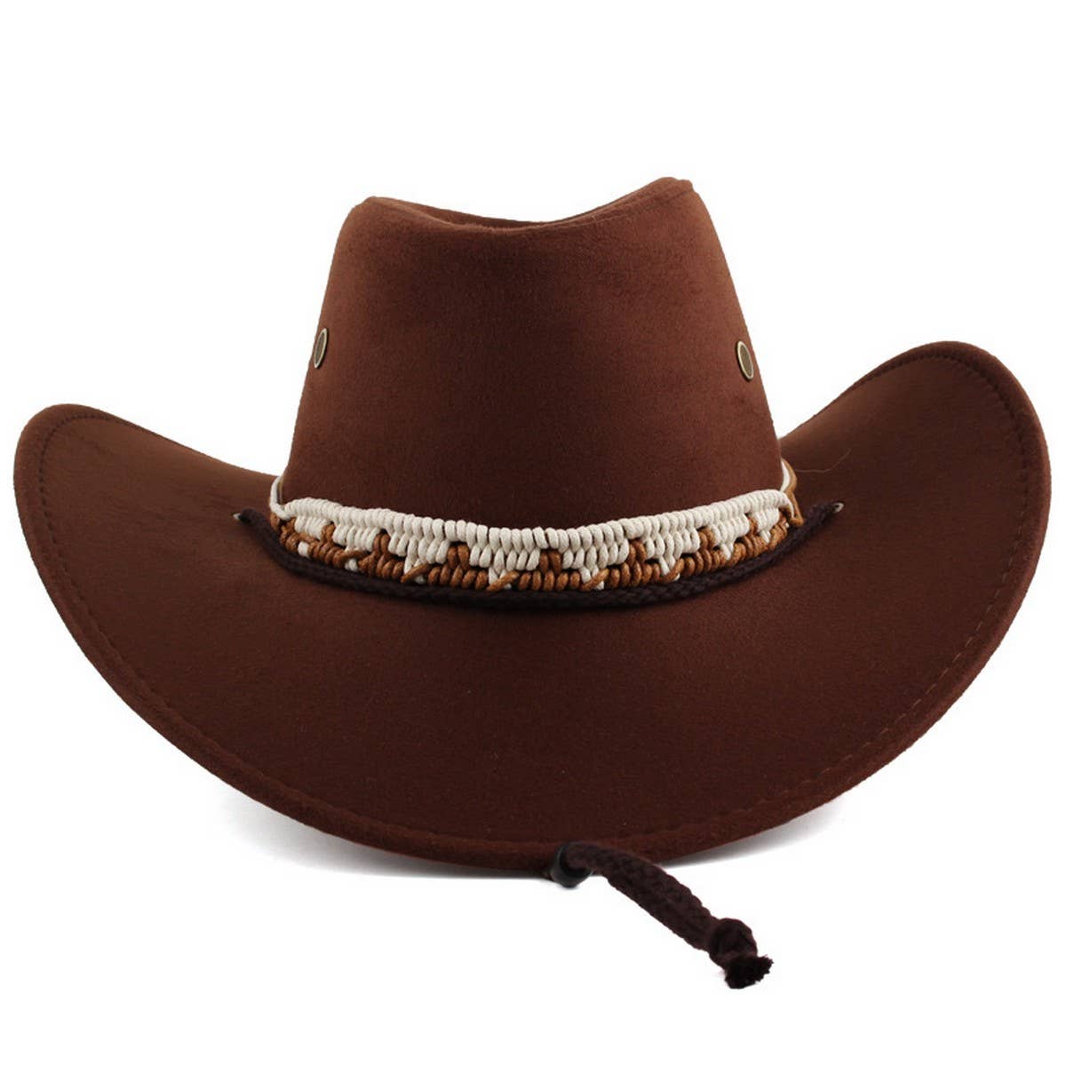 Fall Winter Windproof Wide Brim Western Cowboy Hat_CWAH1890