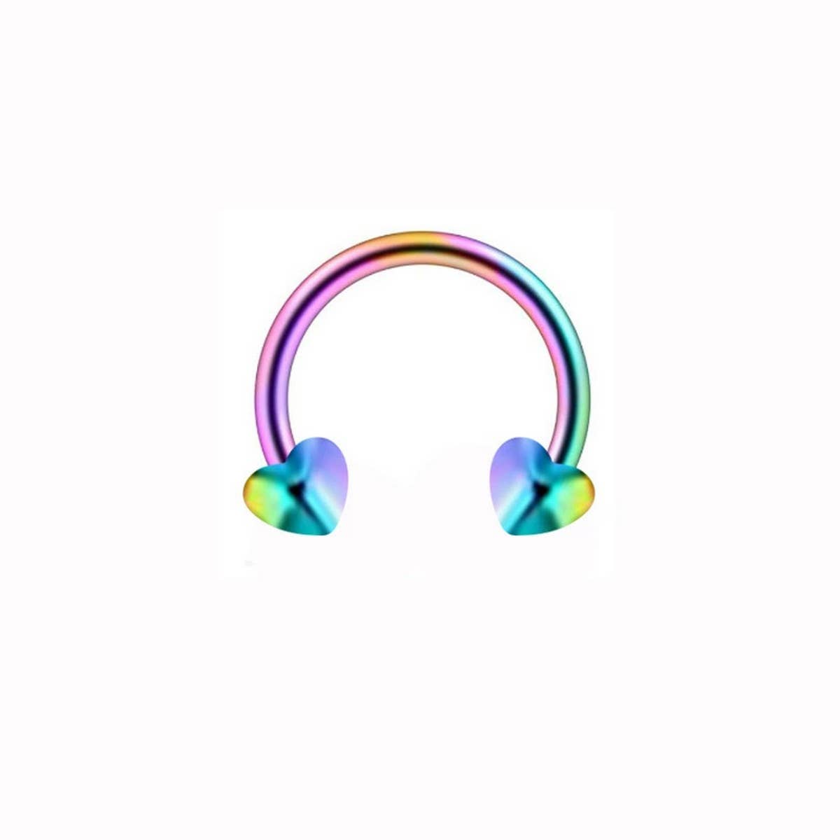 Stainless Steel Heart Nose Ring Piercing_CWMM9517