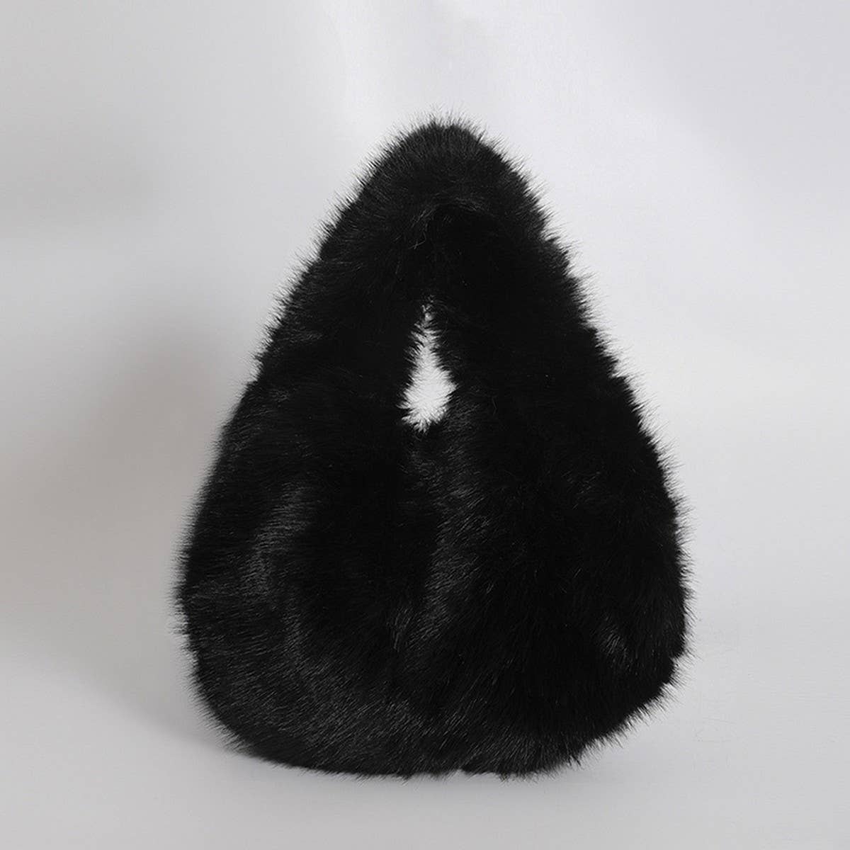 Faux Fox Fur Plush Handbag Women Large Tote_CUAB00564