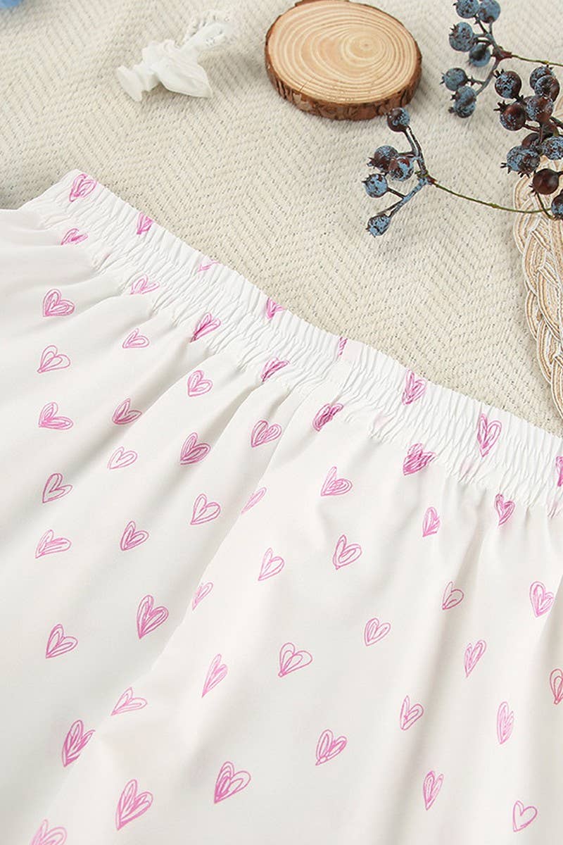 CWSPJ0062_PRINTED SHORT SLEEVED SHIRT SHORTS PAJAMAS SET