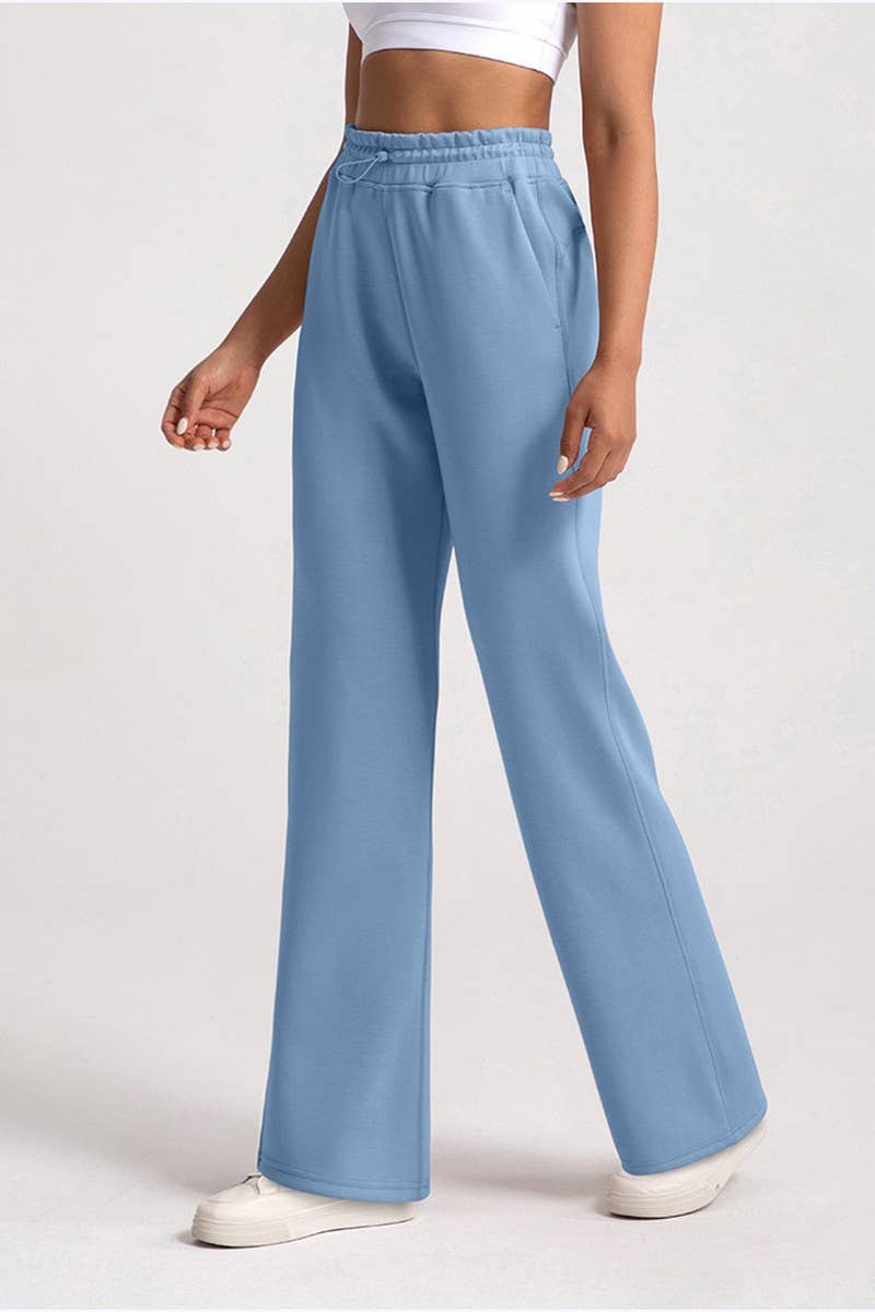 CWBLP1511_MODAL LOOSE HIGH WAIST STRAIGHT PANTS