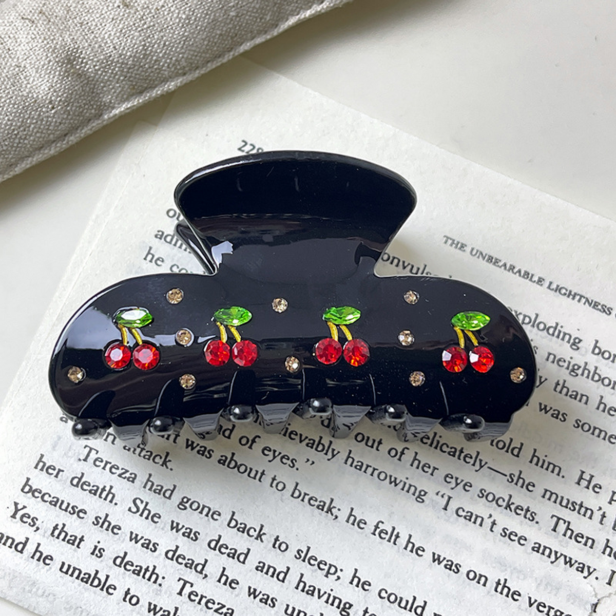 Cherry Acetate Hair Claw - 8cm Cute & Trendy Clasp_CWAHA1334