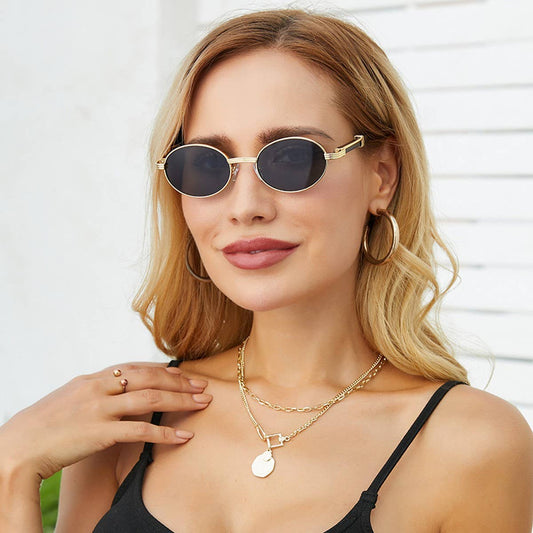 IMITATION WOOD SUNGLASSES ROUND FRAME SUNGLASSES