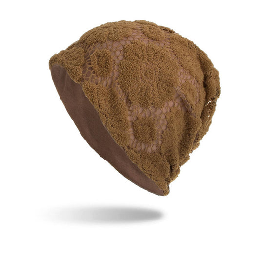 LACE FLOWER DOUBLE TOP HAT PILE PILE HAT