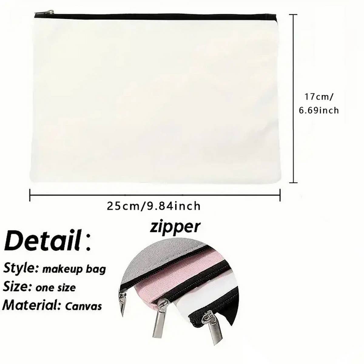 WATERPROOF ZIPPER BAG COSMETIC BAG STORAGE BAG_CWAB2273