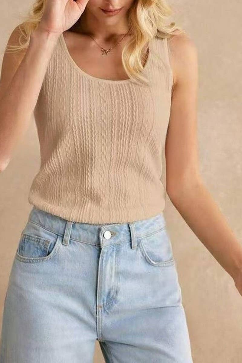 CWTTK1194_SOLID JACQUARD Y2K CROP TANK TOP