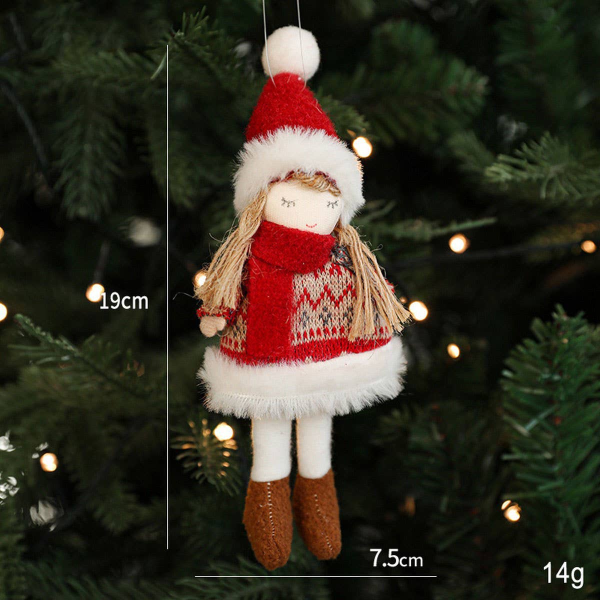 Plush Xmas Snowman Tree Hanging Ornament Decor_CWMM9674