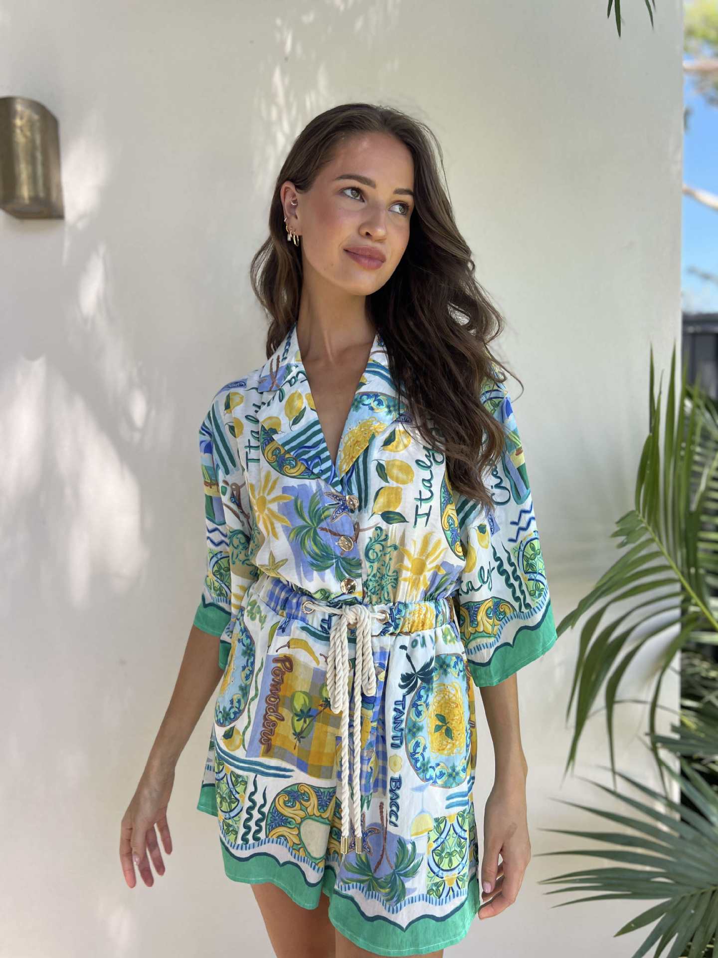 Casual,fashion and versatile lace wavy jumpsuit