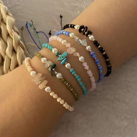 CRYSTAL NATURAL STONE BRACELET WOVEN JEWELRY