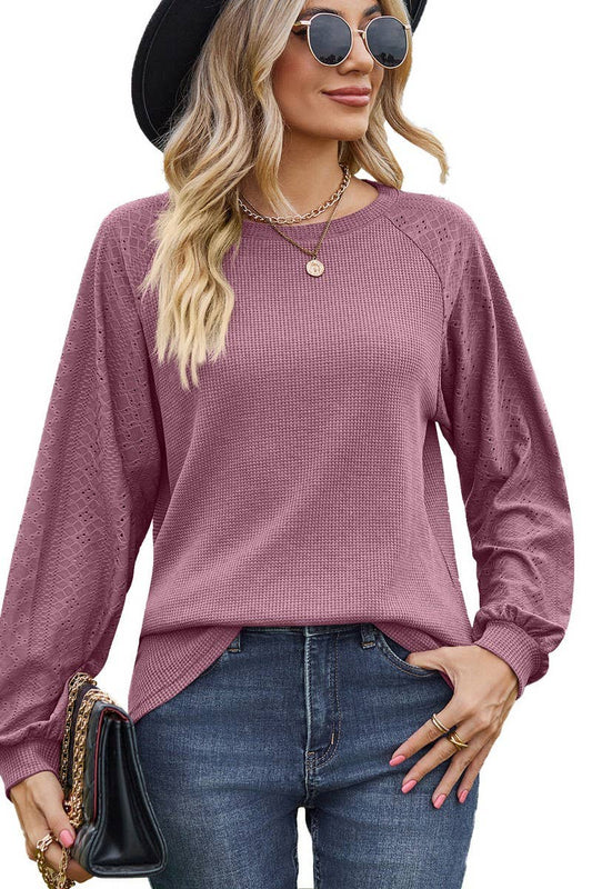 CWTTL1566_Round neck Long Sleeve Top