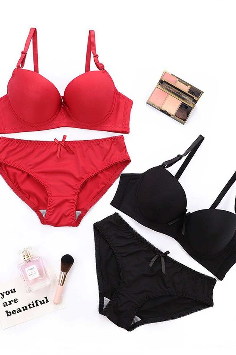 CWMU00286_SEXY REMOVABLE STRAP UNDERWIRE BRA SET